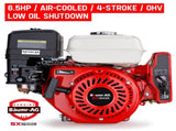Baumr-AG 6.5HP Petrol Engine Stationary Motor OHV Horizontal Shaft Electric Start Recoil V219-ENGPTLBMRC20E