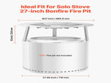 Fire Pit Heat Deflector for Solo Stove Yukon, 685.8 mm Bonfire Round for Wood Pit, 304 V952-HKGRZYX27YC0I1KFL001V0