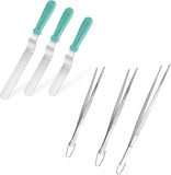 Icing Spatula, Stainless Steel Angled Cake Decorating Frosting Spatula Set of 3 , and V1258-DP02-C-367