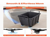 Laundry Cart, Rolling Grocery Utility Cart with Waterproof Liner & Swivel Wheels, 118 KG Large Load V952-XYC2LKSJSCL04UN2C001V0