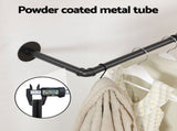 Artiss Clothes Rack Garment Rail Metal Industrial Pipe Wall Mounted 2 Pack HANGER-B-02-RAIL-BKX2