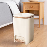9/12 Liter Large Capacity Trash Can Square Plastic Garbage Can with Lid, Step Pedal Trash Can for V1369-AZ3-W-10039