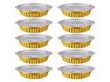 11.5inch Round Deepening Gold Aluminum Foil Pans With Lids Chafing Dish Heavy Duty Disposable Hot V1192-AZ-W-27731