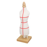 Doll Dress Form 12.2 Inch Canvas Clothes Sewing Mannequin Table Top Display Clothing Stand with V1294-YM0901-3117240185712