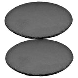 Black Serving Platter Set of 2 - Stylish Dinner Plates for Home, Kitchen, Parties, and Special V1370-AZ4-11517
