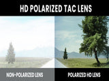 OutdoorMaster Hawk II Polarized Sports Sunglasses for Men Women, TAC 100% UV400 Protection TR90 XFOM-CG-BKK75-WHBL