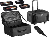 Rolling Makeup Train Case Large Storage 3 Tiers, Convenient Carry With Handle, Wheels, Strap, V952-HZBXLGS3C000ZDTHJV0
