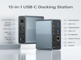 ACASIS DS-7A15 15-in-1 USB-C Dock Triple 4K HDMI DP 10Gbps PD Docking Station V28-ELEACADS7A15