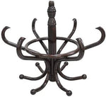 Brown Coat Rack with Stand Wooden Hat and 12 Hooks Hanger Walnut tree V178-93909