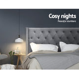 Artiss Bed Head Headboard Queen Size Fabric - LUCA Grey BFRAME-H-LUCA-Q-GY