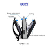 Hard Shell Backpack Alloy Frame Anti-Theft Computer Bag For Men Blue PRL-7047432060DBT