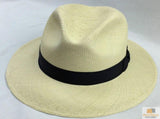 Ecuadorian Brisa Grade 8 Panama STRAW HAT Fedora Trilby MADE IN USA K10 V563-BR-STRAW-K10-M