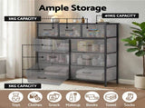 Artiss Chest of 9 Drawers Storage Dresser Tallboy Dark Grey DIY-CDR-9D-DA-GY