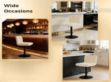 4PCS Stretch Velvet Bar Stool Slipcovers, Soft & Comfortable Swivel Chair Covers with Back, V1369-AZ3-W-08785