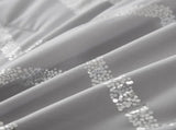 Light Grey Palermo Leaf Quilt / Doona / Duvet Cover set V745-AQ082015K3