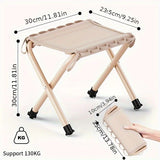 Folding Camping Stool with Hook 660g Lightweight Oxford Cloth Collapsible Seat for Fishing Picnic V1232-HWZDD002