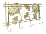 Wall Coat Rack Gingko Leef Design Premium Metal Sturdy Durable Elegant Style Fashionable Wall V1294-YM0714-3115210287211