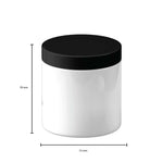 5x 250g Plastic Cosmetic Jar + Lids - Empty White Cream Container V238-SUPDZ-40114301337680