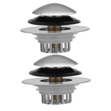 Universal Brass Bathtub Drain with Plated and Built-in Anti-Clog Hair Catcher V1369-AZ3-W-13388
