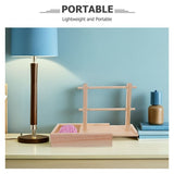 1Set Portable Wooden Yarn Organizer with Builtin Needle Box Double Layer Yarn Holder V1192-AZ-W-24841