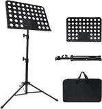 Sheet Music Stand with Carry Bag, Adjustable Folding Music Holder for Guitar, Ukulele, Violin, V1189-LC-AMZ-00099