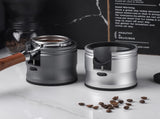 Dark Grey Round Professional Aluminum Espresso Tamping Station - Adjustable Portafilter Holder Stand V888-ELOSUNG23970