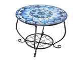 Metal Round Side Table Iron Decorative Patio Accent Table Outdoor Coffee Table for Garden Balcony V1294-YM0901-3116250020312