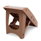 Furtastic Foldable Pet Stairs 50cm Dog Ladder Cat Ramp with Non-Slip Mat for Indoor Outdoor PTS-EJE-433-BR