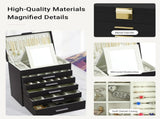 CARLA HOME 6-Layer Large Jewelry Organizer Box for Women with Mirror, Drawers, Hooks & Dividers for LSB-36228