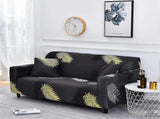 3 Seater Stretch Sofa Cover with Armrests Gold Leaf Print Design 185-230cm V1263-JX-3535