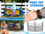 Pool Toy Storage Net Bag Large Capacity Mesh Hanging Organizer for Floats Swim Rings and Outdoor V1369-AZ3-W-13479