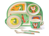 Bamboo Babies tableware set, 5-piece tableware set plate, bowl, spoon, fork, cup, recycled natural V1263-JX-2291