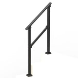 Handrails for Outdoor Steps, 2-3 Step Stair Hand Rail Kit, Transitional Carbon Steel Railings with V952-FGDHGZLSLZFSFYEP9V0