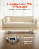 VEVOR Furniture Dolly 4 pcs Steel Tri-dolly Set Furniture Mover 200 kg Capacity V952-JXYDHBJYWXL3ANLGSV0