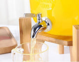 CARLA HOME 5L Glass Drink Dispenser with Metal Stand, Wide Mouth Beverage Jar & Stainless Steel Tap LSB-36369