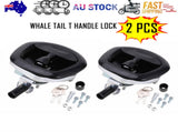 2 pcs Tail T Handle Lock Compression Latch Black For Trailer Ute Canopy Toolbox V201-2HBZ1390BL8AU