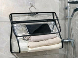 Transparent Hanging Storage Bag,Waterproof Shower Organizer with Hook and Snap Closure,Clear Dorm V1369-AZ3-W-14972