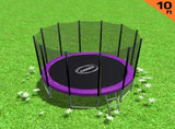 Kahuna Blizzard 10 ft Trampoline with Net Purple TRA-BLZ-10-PU