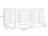 PaWz 8 Panel 48'' Pet Dog Playpen Puppy White 4kg chicken DO1005-48-WH