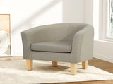 Artiss Armchair Tub Chair Beige Abby UPHO-B-TUB02-BG