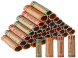 256PCS Coin Wrapper Rolls, Assorted Coin Wrapper, Preformed Coin Kraft Paper Roll, Coin Wrapping V1369-AZ3-W-08557