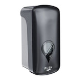 1L Manual Soap Dispenser Large Button Wall Mounted Double Leakproof Pump Drip Liquid Dispenser Black V1294-YM0901-3112250043611
