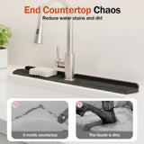 Kitchen Sink Faucet Mat, 30in Extra Long Foldable Silicone Faucet Guard & Splash Guard, 2026 V1258-DP02-F-397