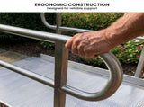 Kartrite 3ft Aluminium Wheelchair Ramp w/ Handrails 380kg Capacity 93.5cm Width WCR-01H-3FT-094-WHD