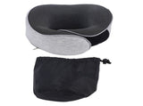 Travel Pillow Memory Foam U Shaped Neck Support Breathable Portable for Airplane Train Bus Dark Gray V1294-YM0901-3117250145411