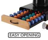 CARLA HOME Coffee Pods Holder Storage Drawer Compatible with 60 Nespresso Pods for Kitchen Storage & LSB-36057