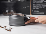 Dark Grey Round Professional Aluminum Espresso Tamping Station - Adjustable Portafilter Holder Stand V888-ELOSUNG23970