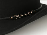 Western Cowboy Hat - Pink Wide Brim Cowboy Hat with Leather-Look Band, Metal Rivet and Square Buckle V888-ELOSUNG57114-2