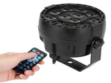 12LED Chips Spotlight RGB Sound Control Stage Light with Remote Control for Party KTV V1294-YM0901-3119200161711