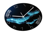 Wall Clock Silent Battery Operated MDF Round Wall Decorative Clock for Living Room Bedroom Office V1294-YM0901-3115250087211
